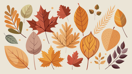 Fototapeta premium Autumn season banner with colorful falling leaves