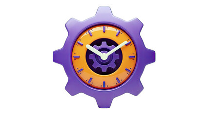Gear Clock Showing Time Concept