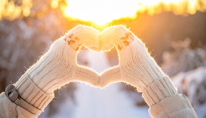 Woman hands in winter gloves Heart symbol shaped Lifestyle and Feelings concept with 724689.jpg