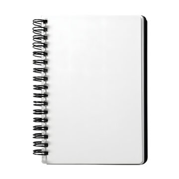 Professional Closed White Notebook with Black Spiral Bind, Ideal for Office Use