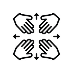 Fototapeta premium Black line icon for harmony expansion