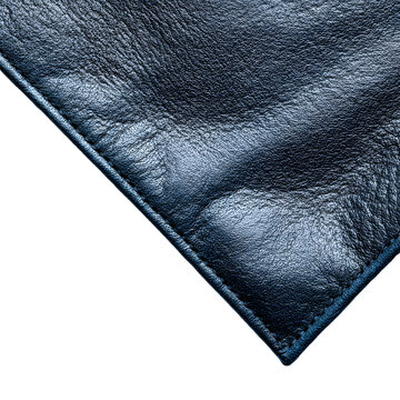 Close-up Dark Blue Leather Material Fol Texture Background
