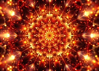 Naklejka premium Sparkling embers of crimson luxury dissolve into a kaleidoscope of abstract beauty