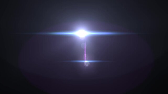 Beautiful abstract lens flare on a dark background