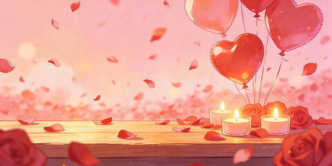 Romantic Valentine's Day Celebration Background