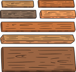 wood plank vector illustration cartoon