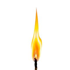 Matching flame illustration (single candle torch)
