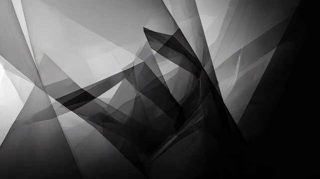 Abstract geometric monochrome shapes creating modern background pattern