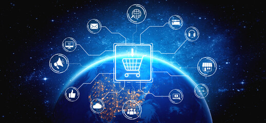 Omni-channel marketing and online shopping strategies, cross-platform customer experience, brand unification, and integrated marketing communication across digital channels. Spline