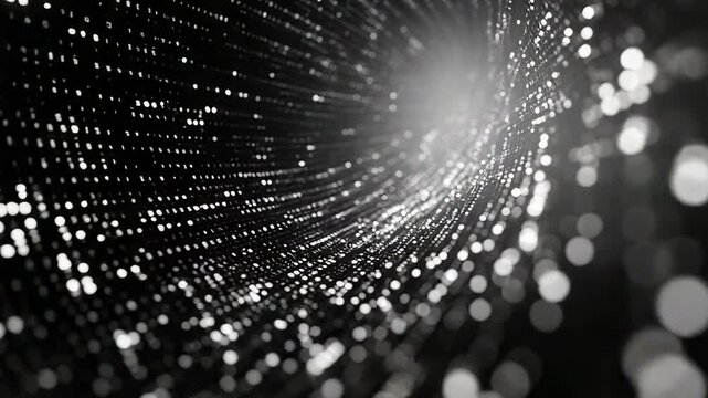 Digital data flowing through abstract binary tunnel