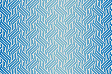 Geometric pattern of interlocking red lines on a black background, forming a continuous, woven, maze-like design.