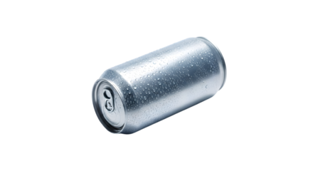 Chilled metallic beverage can with pull tab and reflective finish