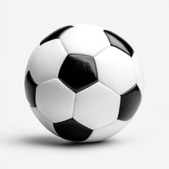 Fototapeta premium Isolated Soccer Ball on White Background for Sports and Recreation Themes, Perfect for Advertising and Design Projects