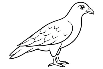 buzzard silhouette line art vector illustration with a white background