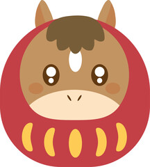 馬の干支達磨　午年