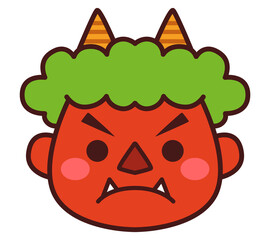 赤鬼　節分　イラスト素材