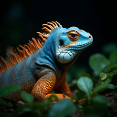 Fototapeta premium iguana on a branch