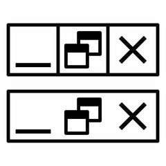 window control buttons icon vector design template