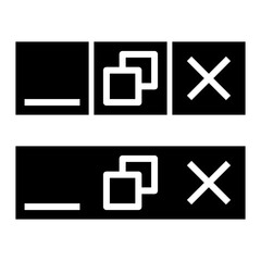 window control buttons icon vector design template