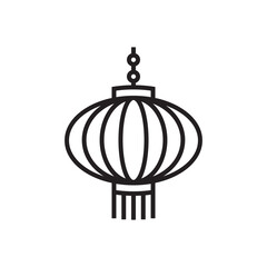 Elegant line art lantern with clean strokes, perfect for Chinese New Year themes. Ideal for festive designs, cultural decorations, and modern minimal holiday graphics.