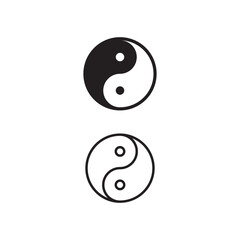 A clean yin yang symbol inspired by Chinese culture, perfect for Chinese New Year themes. Modern vector style suitable for festive design, branding, decoration, and celebration projects.