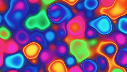 Abstract colorful glowing fluid shapes seamless pattern background