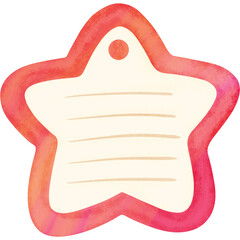A Cute Star-Shaped Note with Pink Border
