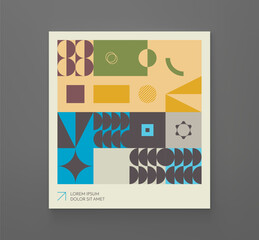 Abstract geometrical pattern. Mosaic. Vector illustration for poster, cover, brochure, card, presentation, flyer or banner.