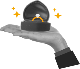 hand hold ring wedding art collage