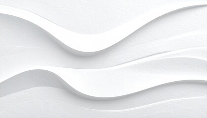 Clean Modern White Abstract Wave Texture Background with Soft Natural Light and Gentle Shadows Elegant Minimalist Design
