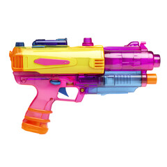 Professional Plastic Water Gun Isolated on White Background for Advertisements