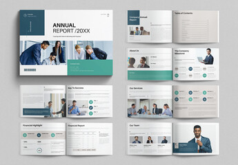 Annual Report Brochure Template Design Layout Landscape
