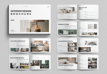 Interior Design Brochure Template Landscape