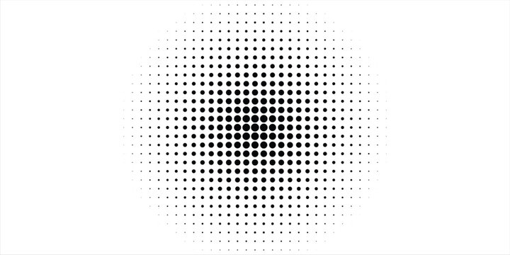 Set of halftone dots pattern texture isolated on white background. Dotted spots using halftone circle dot raster texture collection. Vector half tone collection.