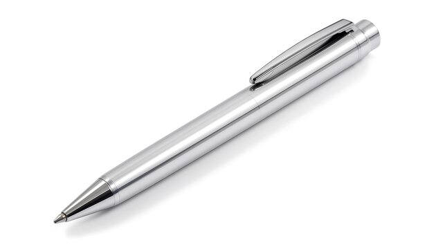 silver ballpoint pen