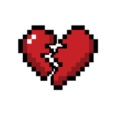 Shattered Pixel Heart: A Digital Echo of Heartbreak