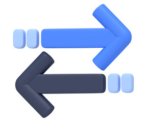 3D Rendered Exchange Arrows
