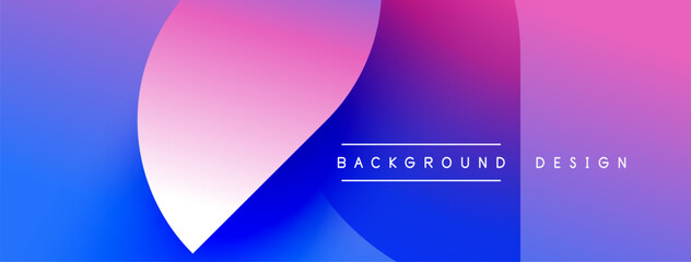 Abstract gradient background. Vivid blue, pink hues blend smoothly. Text reads background design. Modern, minimalist aesthetic.