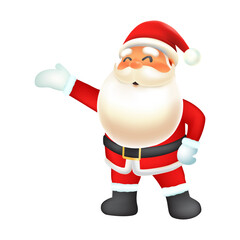 Cartoon Illustration of Santa Claus