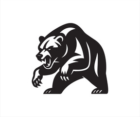 Obraz premium Bear Silhouette Vector Illustration