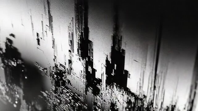 Abstract black and white microchip texture providing modern tech background