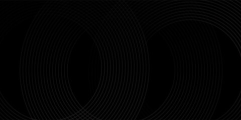 Design black geometric lines on dark blue background. Modern shiny blue circle lines pattern. Futuristic technology concept. Modern