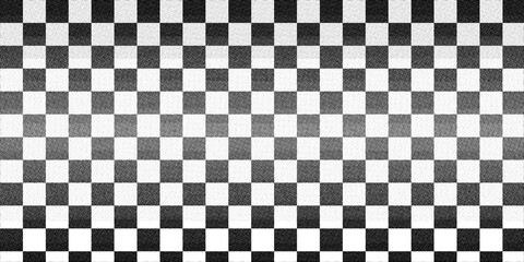 Fototapeta premium Aesthetic Black and white checkered pattern with subtle gradient effect squares.