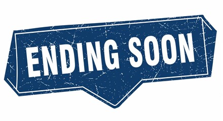 Ending Soon - Countdown: A captivating image features a blue banner with bold text ENDING SOON signifying urgency and anticipation.