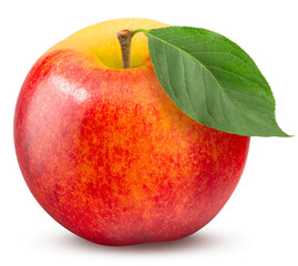 Red apple isolated on white background, Juicy and bright Apple on White Background With clipping path.