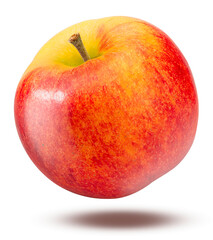 A fresh apple isolated on white background, Juicy and bright Apple on White Background With clipping path.