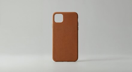 Elegance in a Case: A stylish brown phone case against a smooth backdrop.
