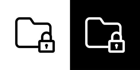 Obraz premium ロックされたフォルダのアイコン