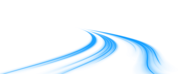 Curved light streaks twist and turn, forming flowing glowing patterns. Sparks illuminate each path vividly. Perfect for modern digital and sci-fi designs. PNG