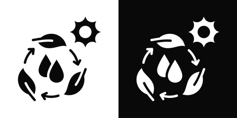 Decomposition Icon White And Black Background Style